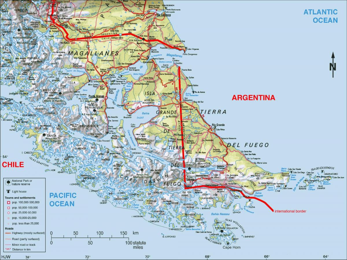 남 칠레 지도