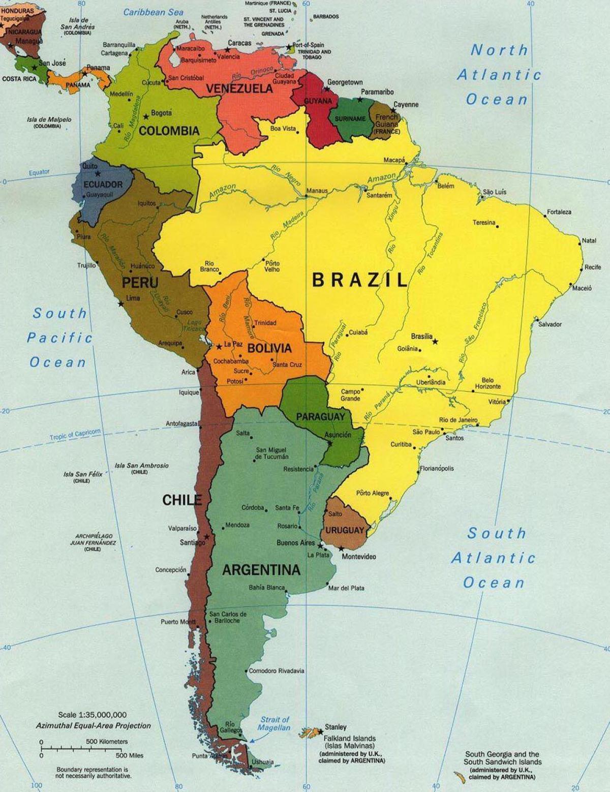 칠레 국가에서는 세계 지도