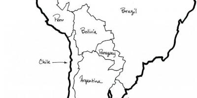 칠레의 지도 outlin