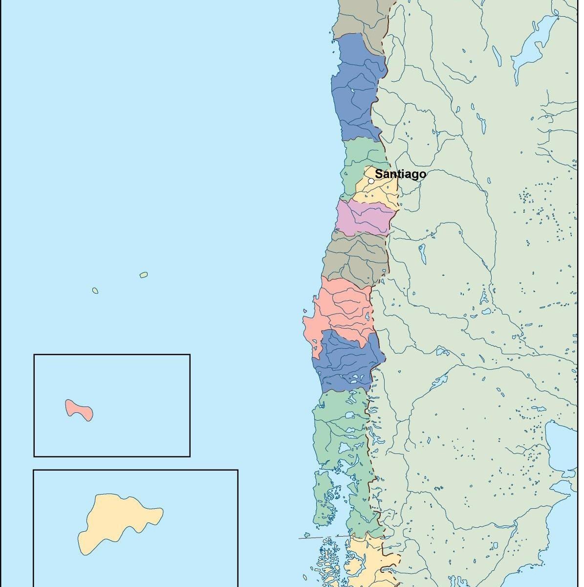 칠레의 지도 벡터