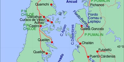 지도 chiloe 칠레